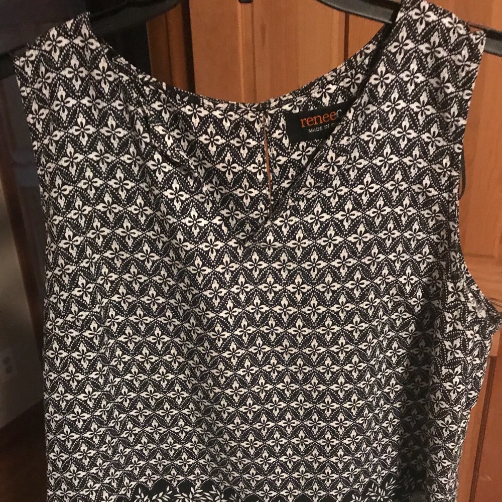 Renee C Split Neck Blouse